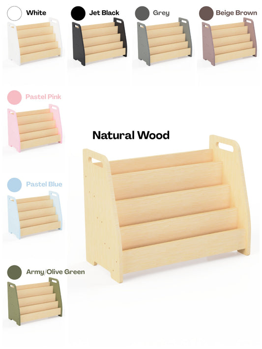 Montessori Wooden Front Facing Book Display For Kids