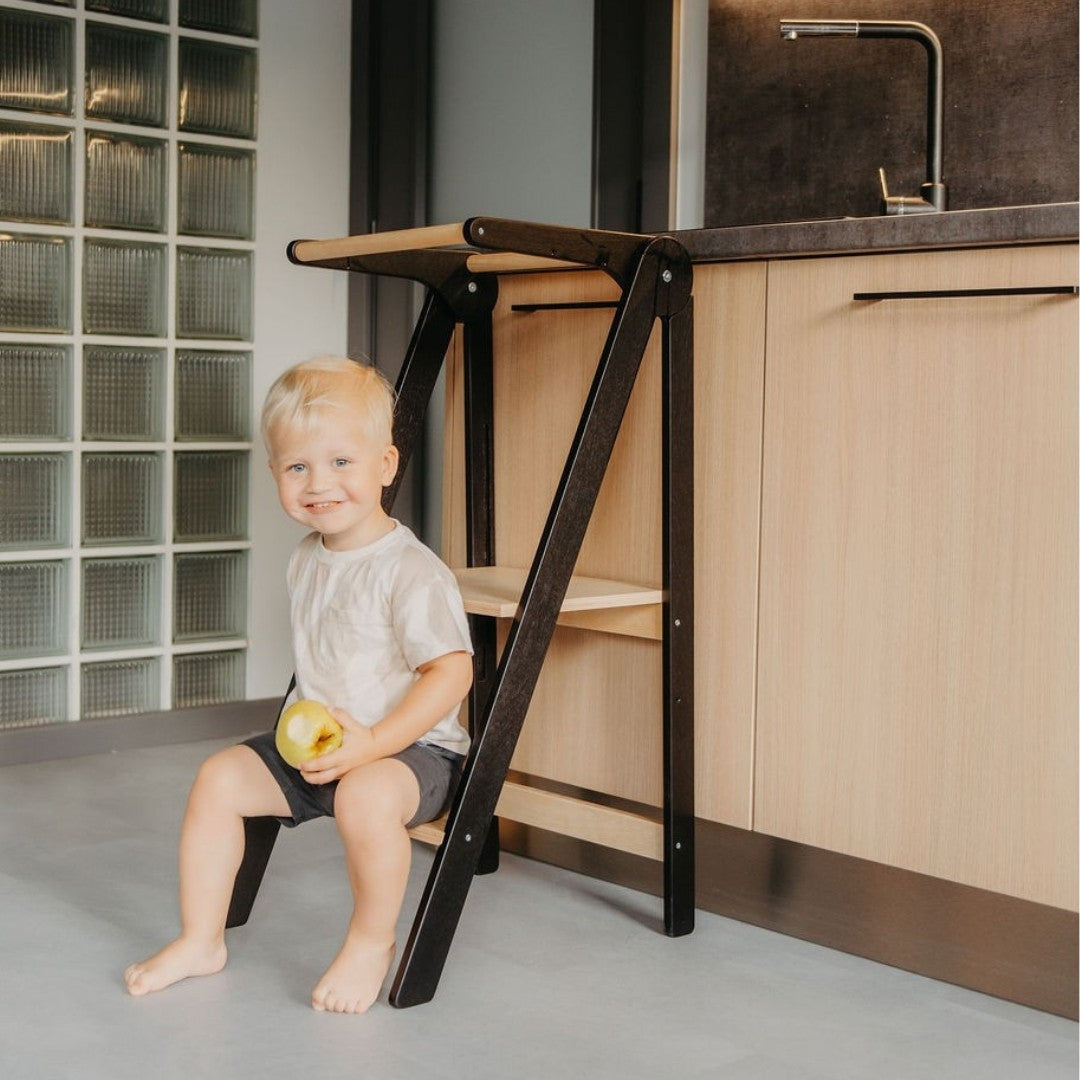 Foldable Kitchen Tower With Removable Rail