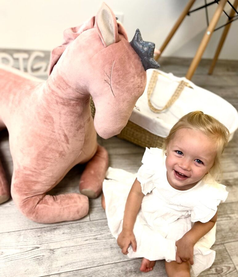 Giant Soft Toy Wingless Pegasus – Dusty Pink