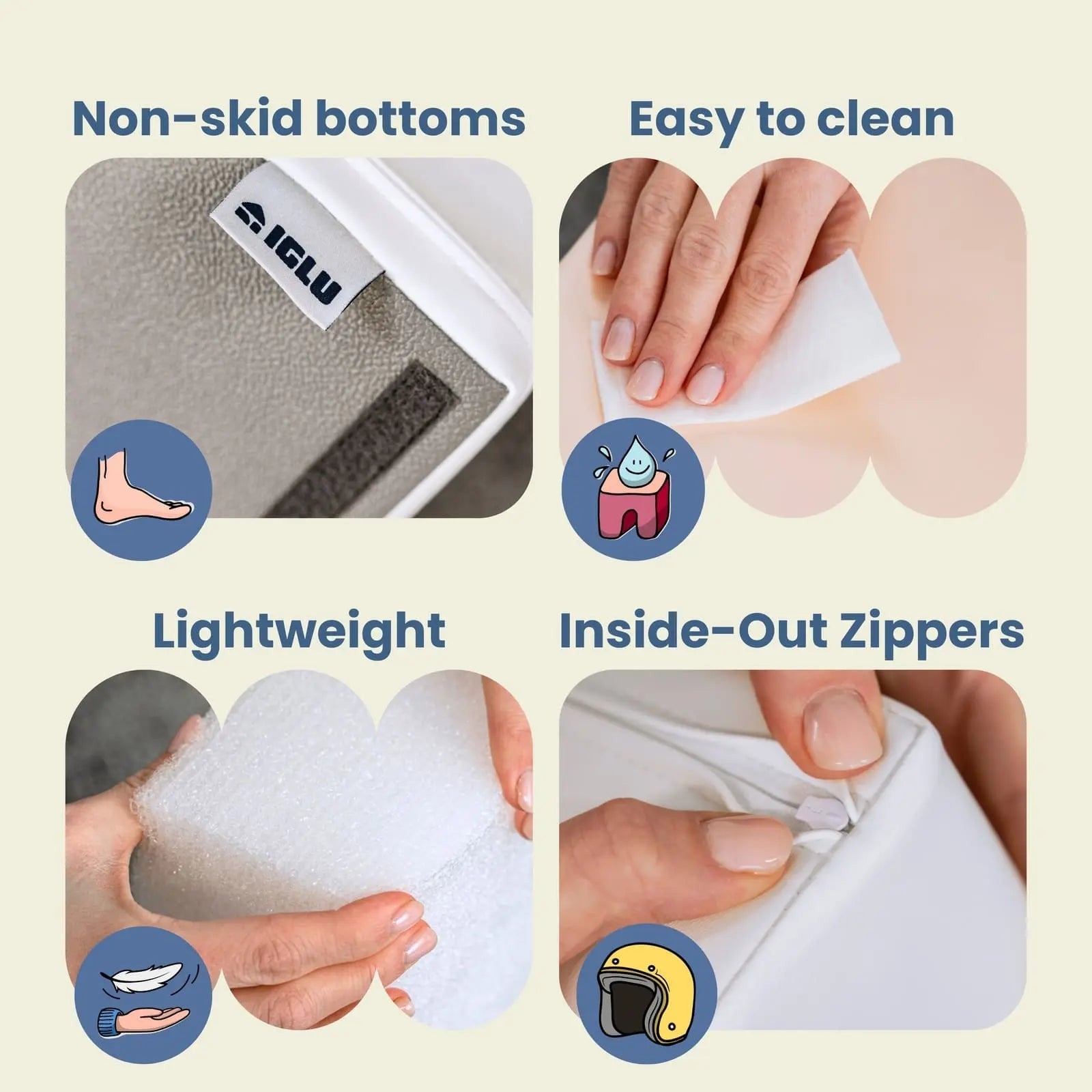 Soft Play 6 Foam Block Set - Beige Explorer