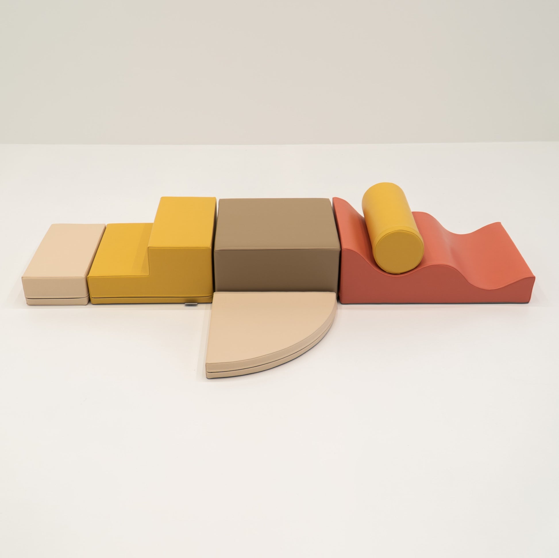 Soft Play 6 Foam Block Set - Pastel Pink Explorer