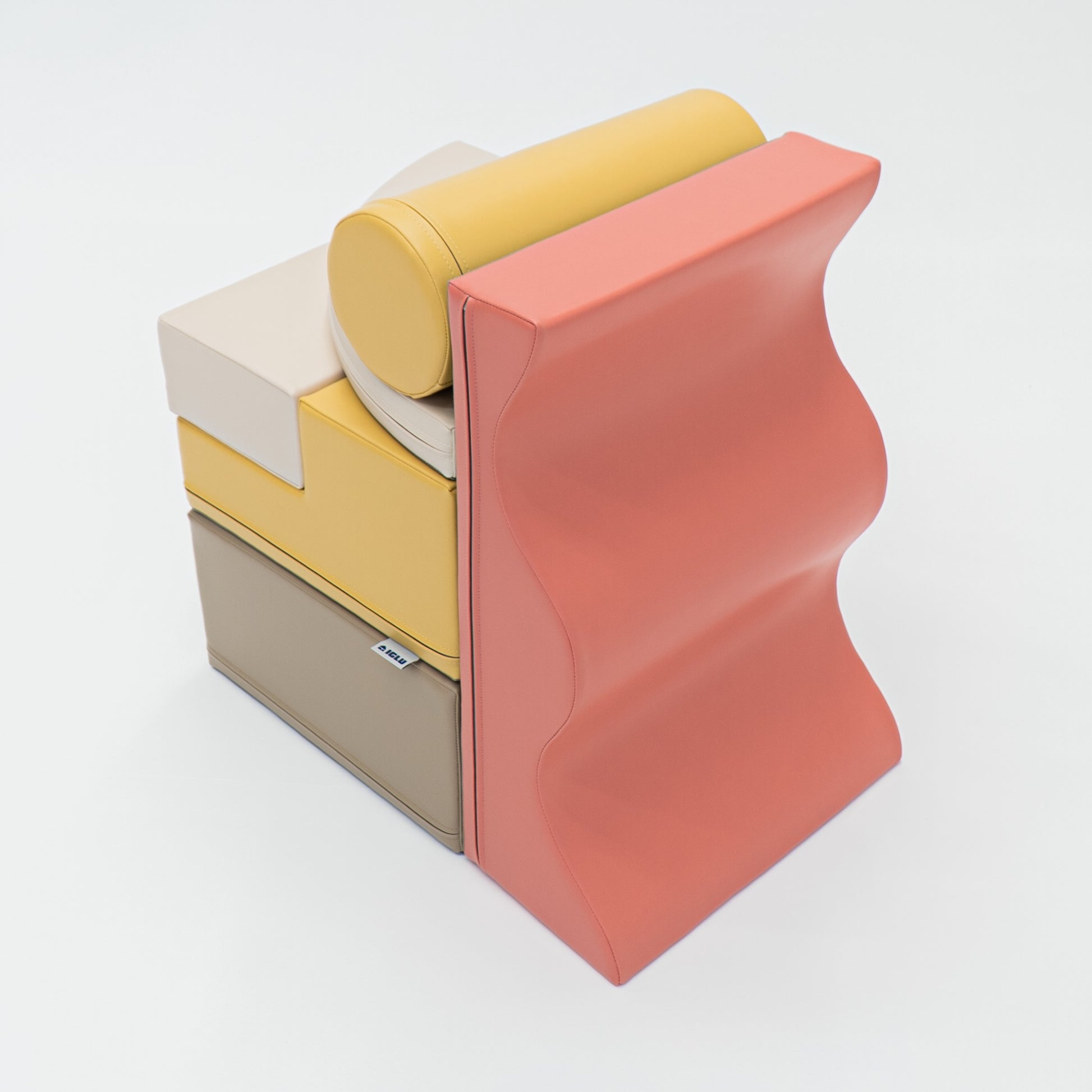 Soft Play 6 Foam Block Set - Pastel Pink Explorer