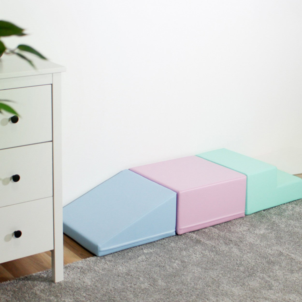 Soft Play 3 Foam Block Set - Soft Pastel Mini Climbie