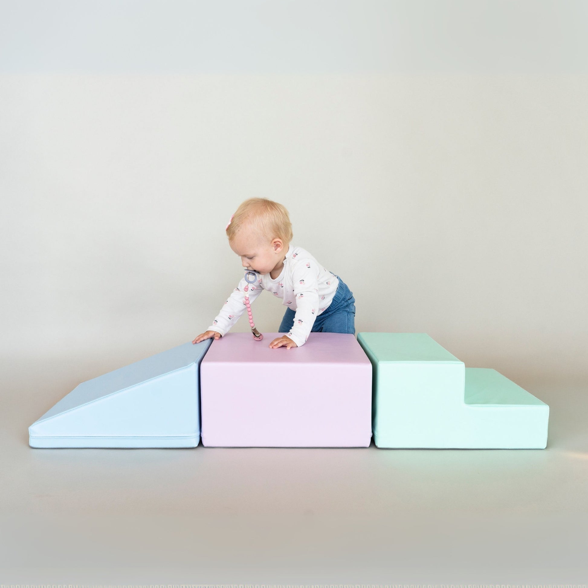 Soft Play 3 Foam Block Set - Soft Pastel Mini Climbie