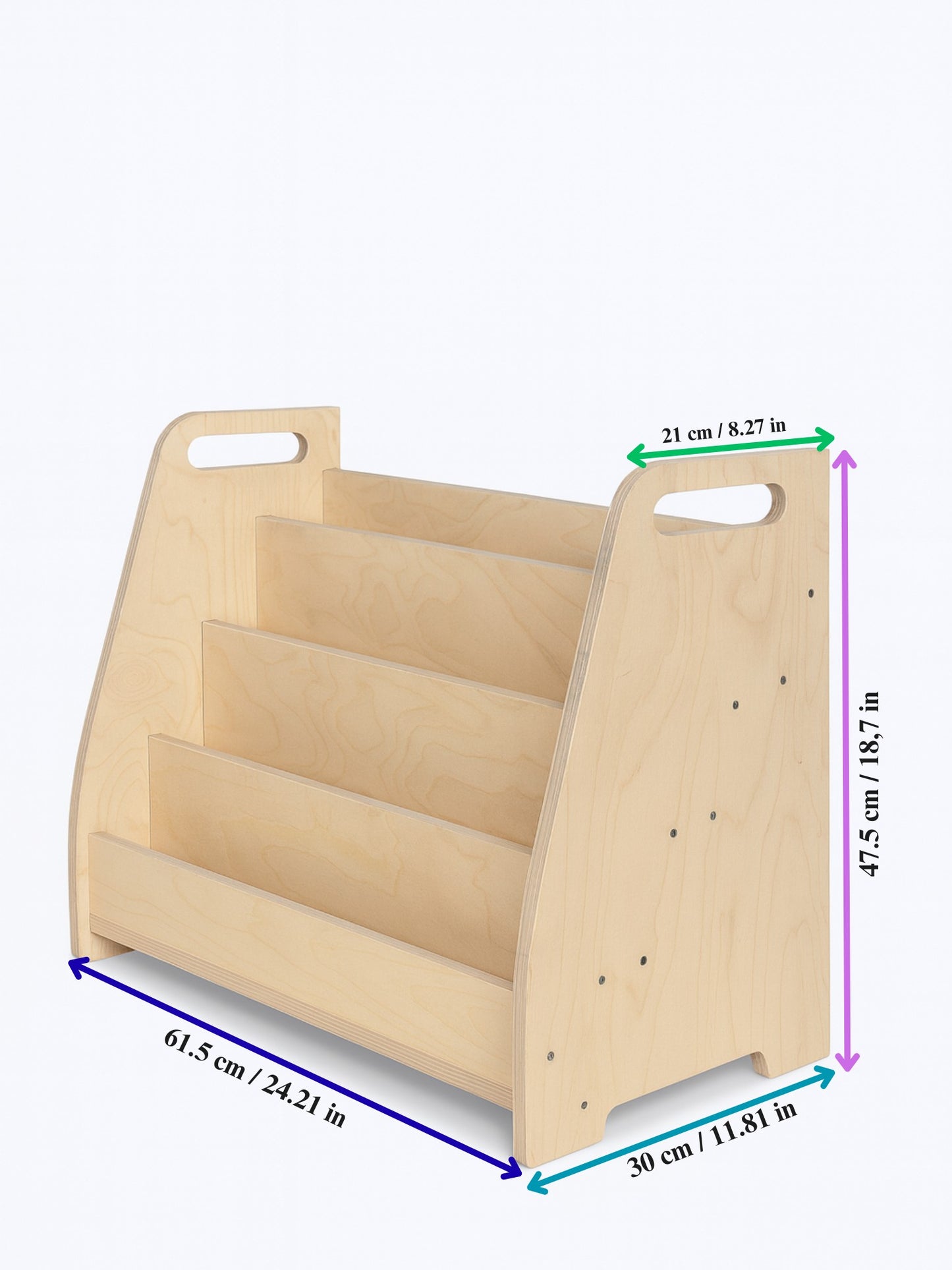 Montessori Wooden Front Facing Book Display For Kids