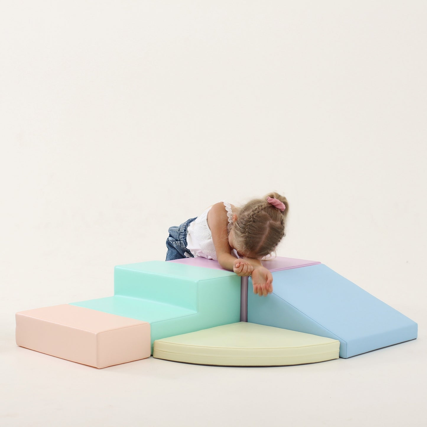 Soft Play 5 Foam Block Set - Light Pastel Corner Climber XL