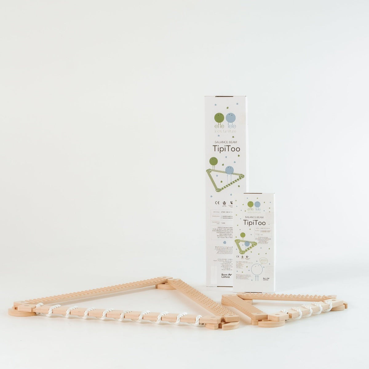 TipiToo® Small Balance Beam 3 Piece Set - White Rope