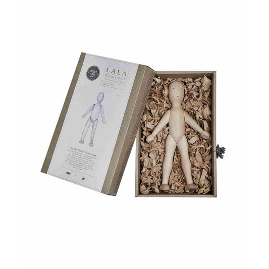 Wooden Beech Doll with Dress