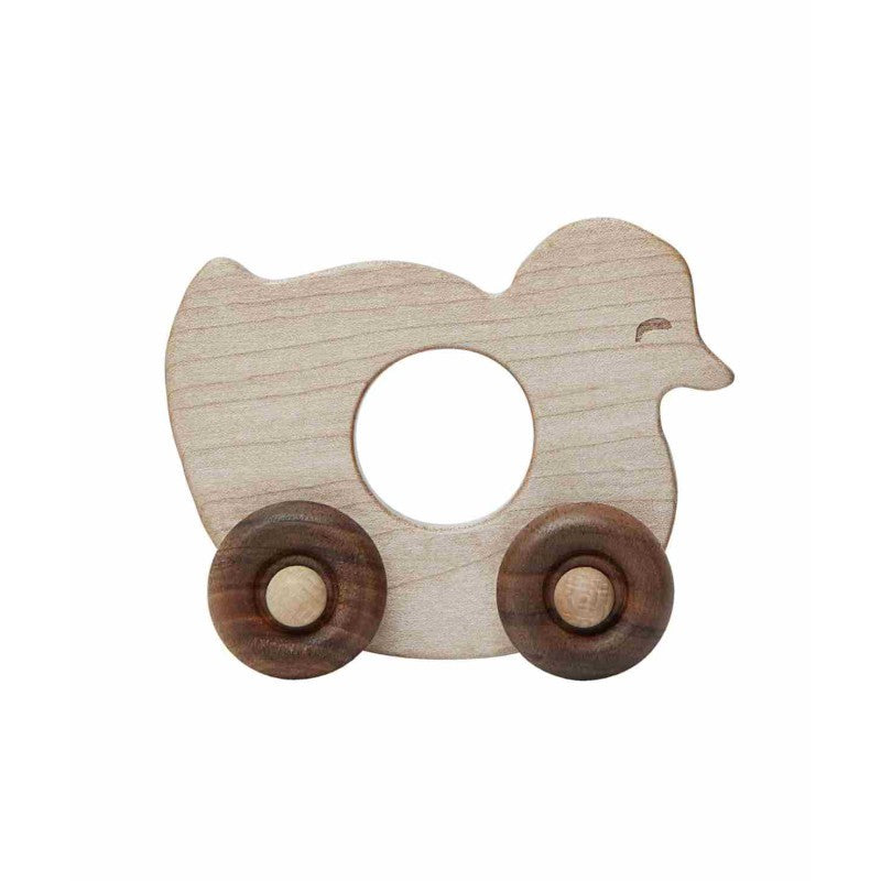 Wooden Toy on Wheels - Duck
